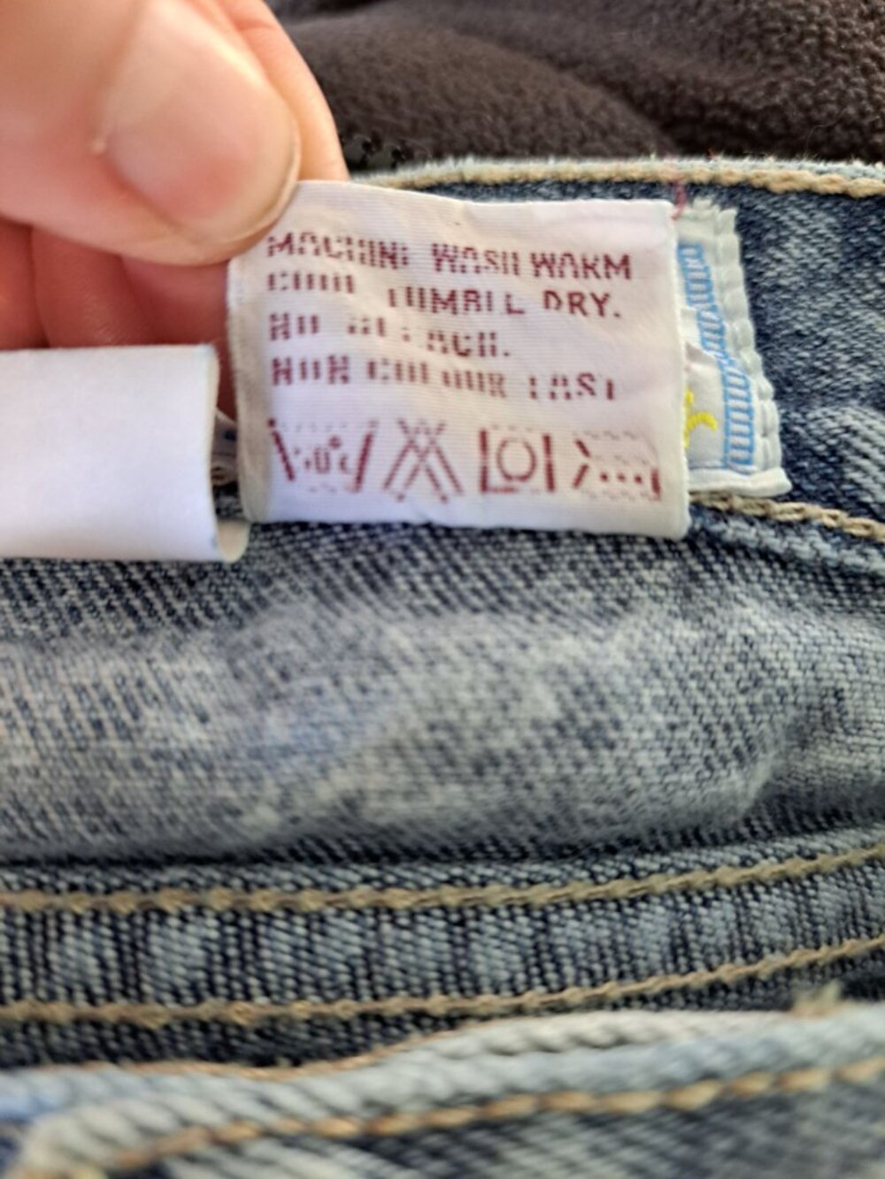 Vintage 80's Denim Skirt Sergio Diamond Stone Wash High Waist Cotton Womens 26" - Picture 7 of 7